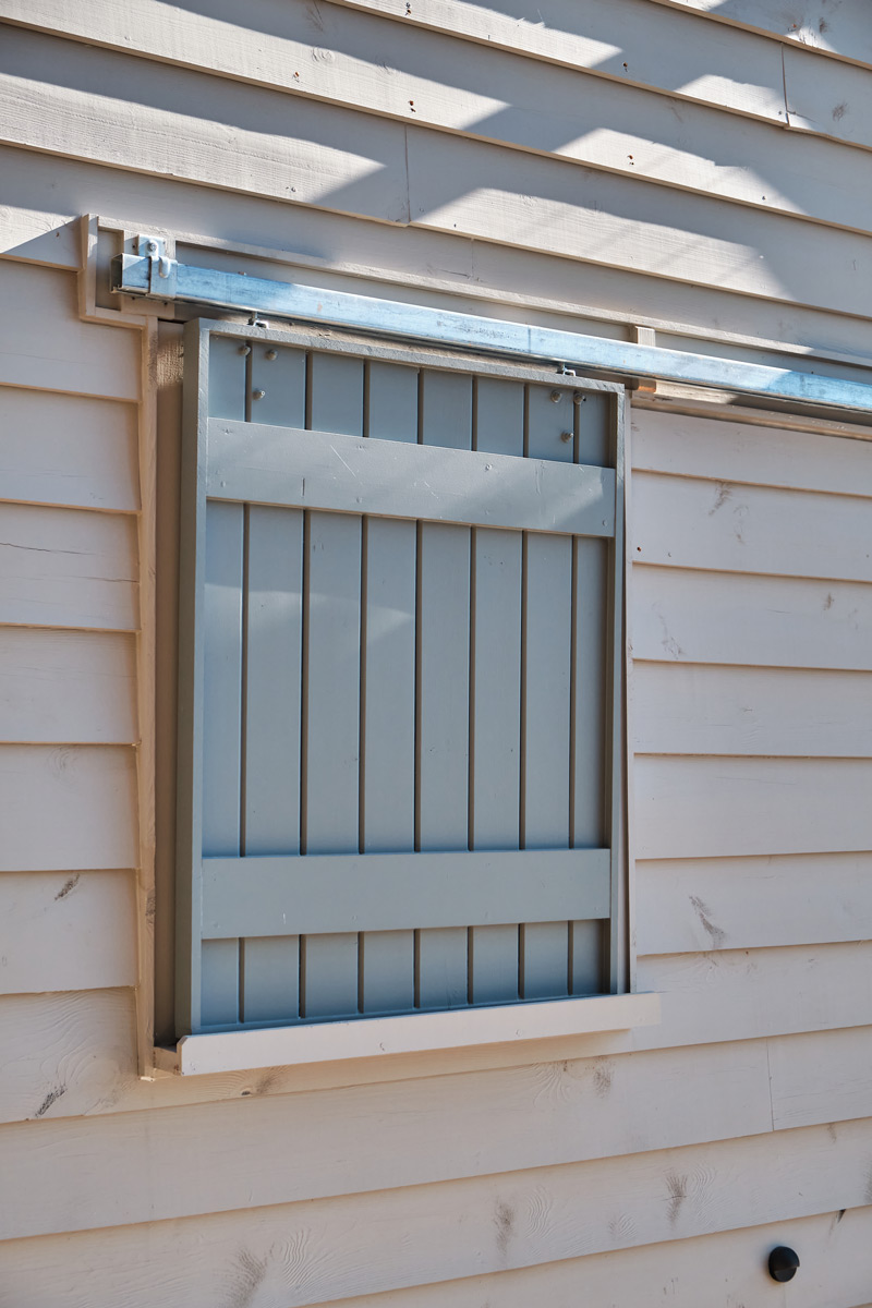 lake burton boathouse sliding window on lower deck