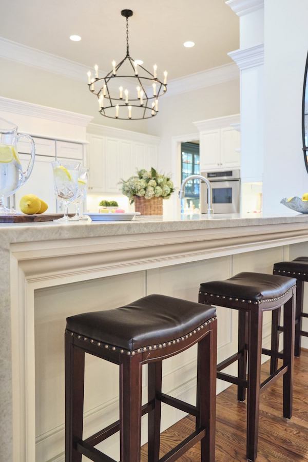 river retreat kitchen peninsula detail